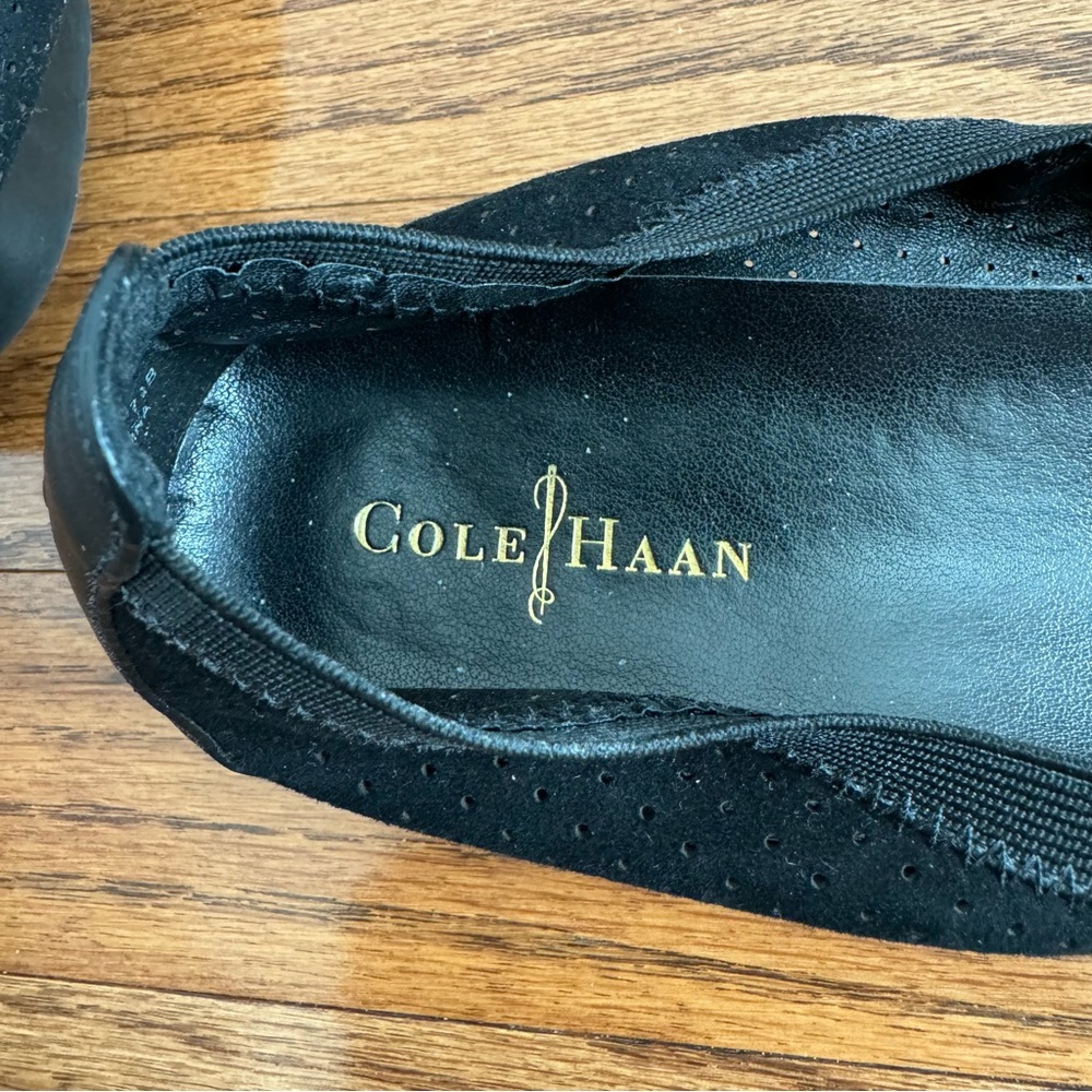 Cole Haan black suede ballet flats - Picture 7 of 8